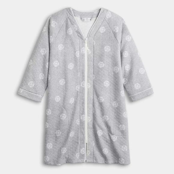 CROFT & BARROW Women's SZ 1X Quilted Full Zip Duster Robe NEW - Picture 1 of 2